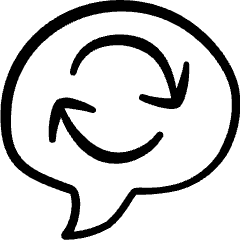 Messages Bubble Sync Icon from Freehand Set