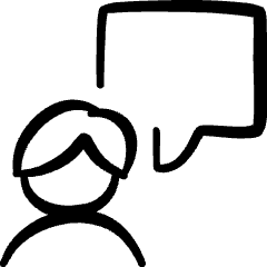 Messages People Man Bubble Empty Icon from Freehand Set