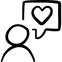 Messages People Person Bubble Heart Icon from Freehand Set