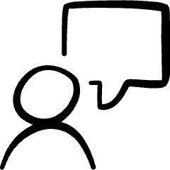 Messages People Person Bubble Square Empty Icon from Freehand Set