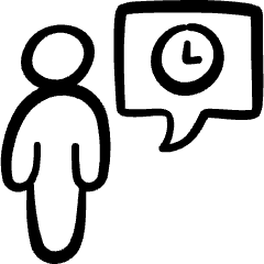 Messages People User Clock Icon from Freehand Set