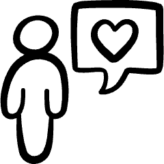 Messages People User Heart Icon from Freehand Set