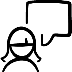 Messages People Woman Bubble Empty Icon from Freehand Set