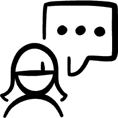 Messages People Woman Bubble Square 1 Icon from Freehand Set