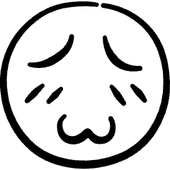 Smiley Blushing Icon from Freehand Set