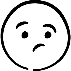 Smiley Confused Icon from Freehand Set