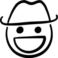 Smiley Cowboy Icon from Freehand Set