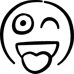 Smiley Crazy Icon from Freehand Set