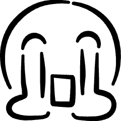 Smiley Crying Rainbow Icon from Freehand Set