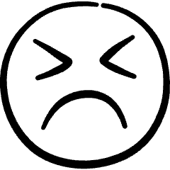 Smiley Devastated Icon from Freehand Set