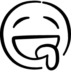 Smiley Drool Icon from Freehand Set