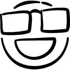Smiley Glasses Icon from Freehand Set