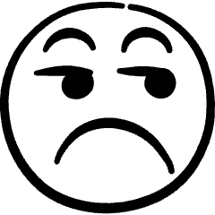 Smiley Grumpy Icon from Freehand Set