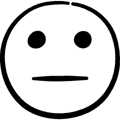 Smiley Indifferent Icon from Freehand Set