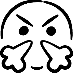 Smiley Rage Icon from Freehand Set