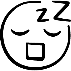 Smiley Sleepy Icon from Freehand Set