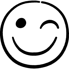 Smiley Wink Icon from Freehand Set