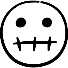 Smiley Zipped Icon from Freehand Set
