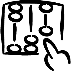 Accounting Abacus Icon from Freehand Set