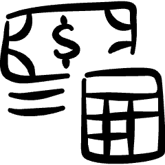 Accounting Cash Calculator Icon from Freehand Set