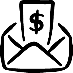 Accounting Invoice Mail Icon from Freehand Set