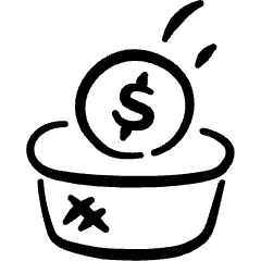 Begging Bowl Icon from Freehand Set