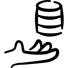 Cash Payment Coin Stash Icon from Freehand Set