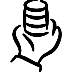 Cash Payment Coins Icon from Freehand Set