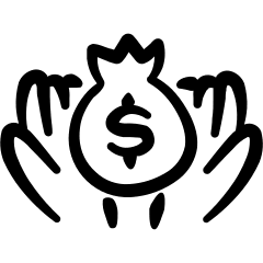 Cash Payment Receive Bag Icon from Freehand Set