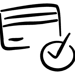 Credit Card Check Icon from Freehand Set