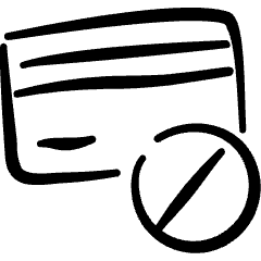 Credit Card Disable Icon from Freehand Set