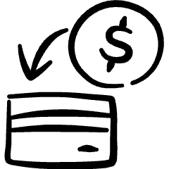 Credit Card Dollar Icon from Freehand Set