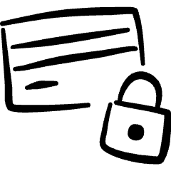 Credit Card Lock Icon from Freehand Set