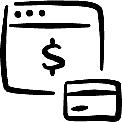 Credit Card Online Payment Icon from Freehand Set