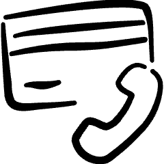 Credit Card Phone Call Icon from Freehand Set