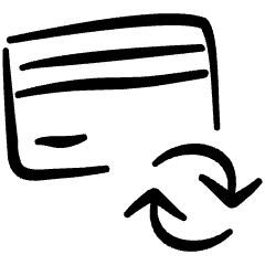 Credit Card Sync Icon from Freehand Set