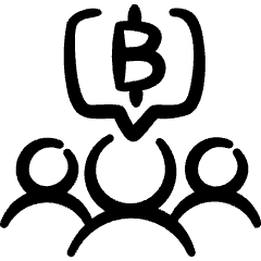 Crypto Close Up Group Chat Users Conversation Icon from Freehand Set