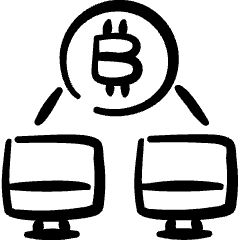 Crypto Currency Bitcoin Exhcange Icon from Freehand Set