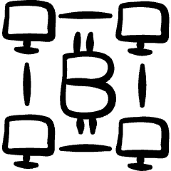 Crypto Currency Bitcoin Monitor Mining Icon from Freehand Set