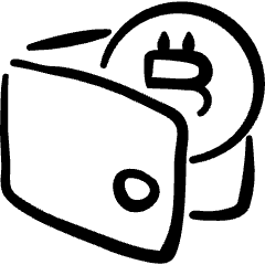 Crypto Currency Bitcoin Wallet Open Icon from Freehand Set