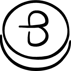 Crypto Currency Bitecoin Icon from Freehand Set