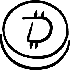 Crypto Currency Digibyte Icon from Freehand Set