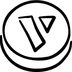 Crypto Currency V Systems Icon from Freehand Set
