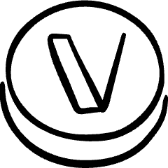 Crypto Currency Ve Chian Icon from Freehand Set