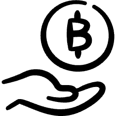 Crypto Hold Icon from Freehand Set