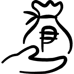 Currency Bag Hand Peso Icon from Freehand Set