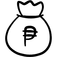 Currency Bag Peso Icon from Freehand Set