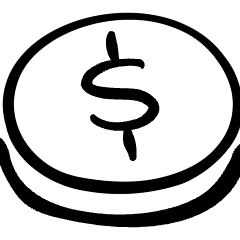 Currency Dollar Circle Icon from Freehand Set