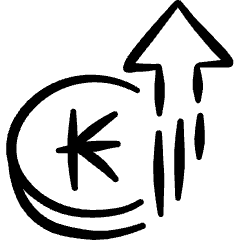 Currency Kips Increase Icon from Freehand Set