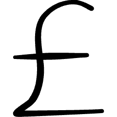 Currency Pound Symbol Icon from Freehand Set